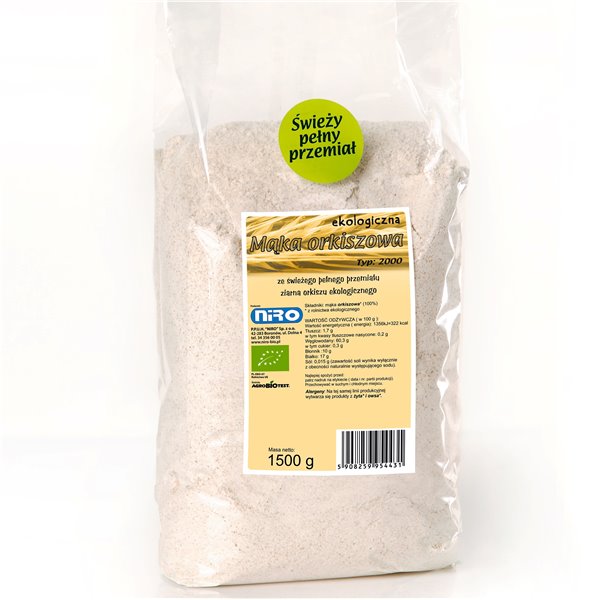 Mąka orkiszowa pełnoziarnista 1500 g